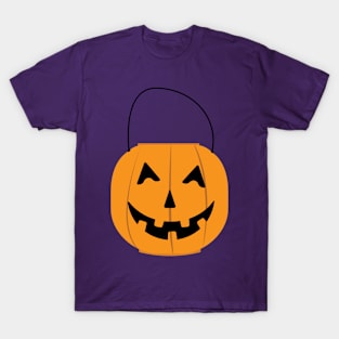 Jack O' Lantern Pumpkin Candy Bucket T-Shirt